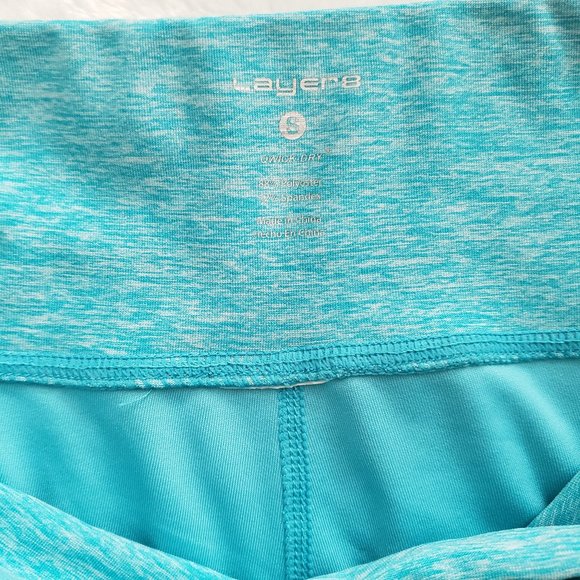 LAYER 8 QWICK DRY Mid Rise Blue Capri Yoga Pants SZ S - Picture 7 of 10